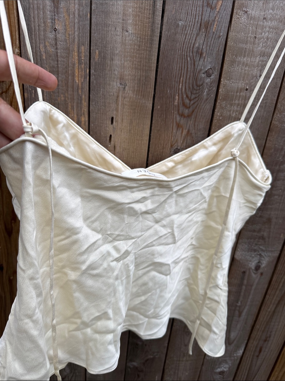 Doen Laney silk top in ivory - Picture 9 of 12